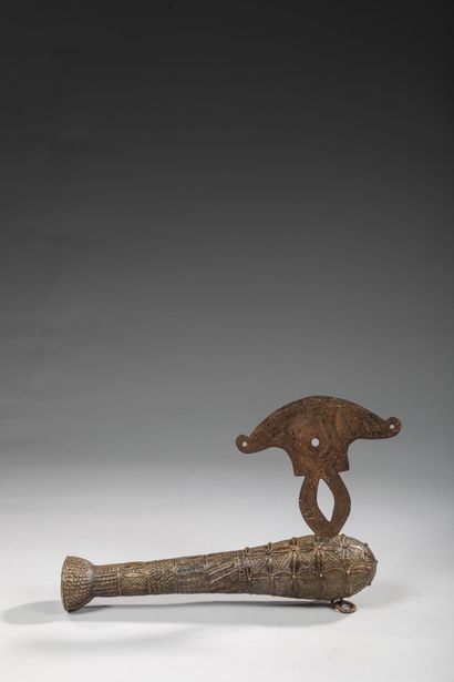 RDC/ZAÏRE - Ceremonial axe - Wood - Bronze...