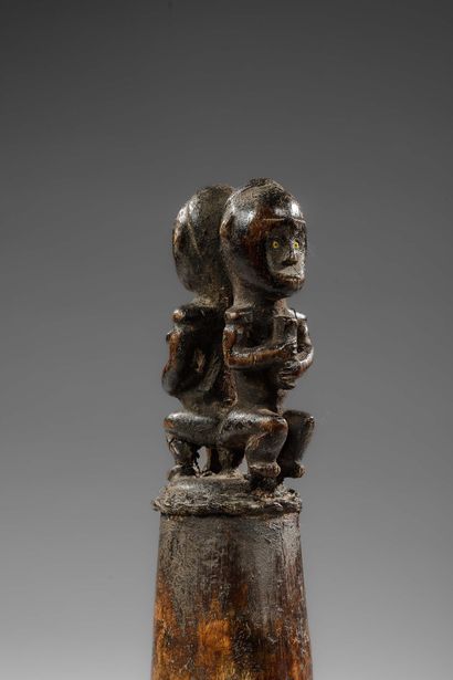 GABON - FANG - Primordial couple with backs...