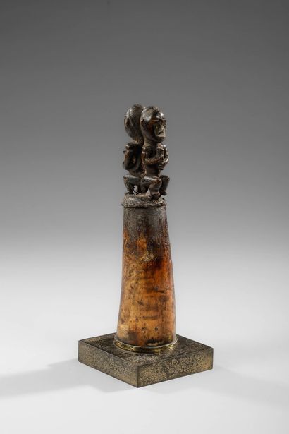 GABON - FANG - Primordial couple with backs...