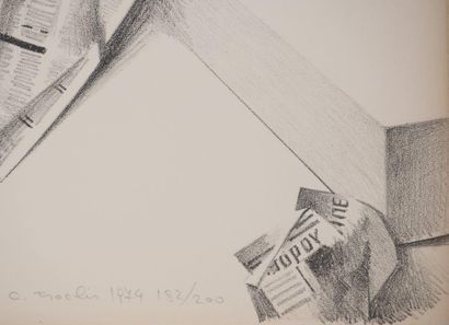 Costa TSOCLIS (1918-2006)
Piece of newspaper,...