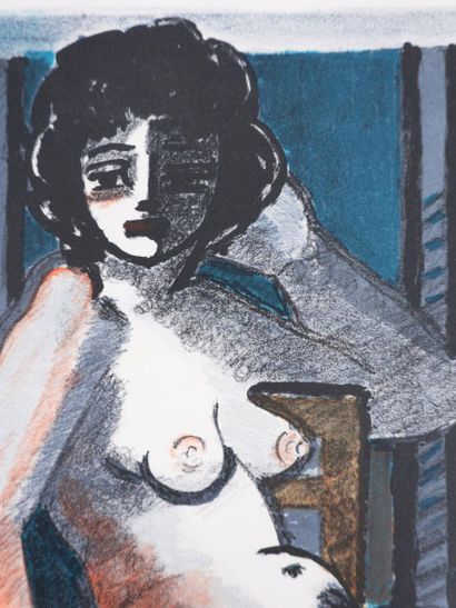 Roger CRUSAT (1917-1994)
Nude at the salon,...