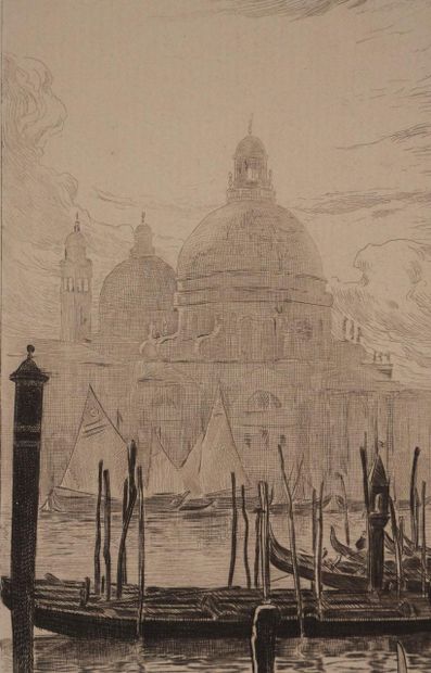Pierre GUSMAN (1862-1942)
Venice, The Gondolas,...