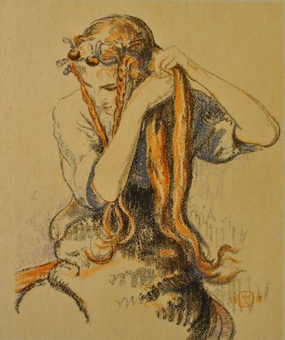 Walter SAUER (1889-1927)
Young Girl with...
