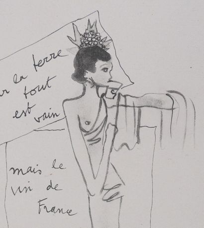 Jean COCTEAU (1889-1963)
Bacchante au chapeau...
