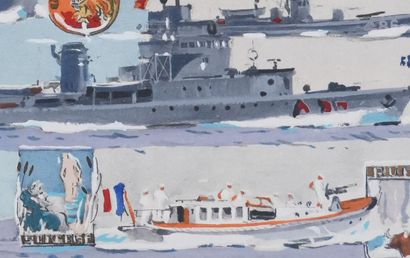 MARIN MARIE (1901- 1987)
Les petits bâtiments,...