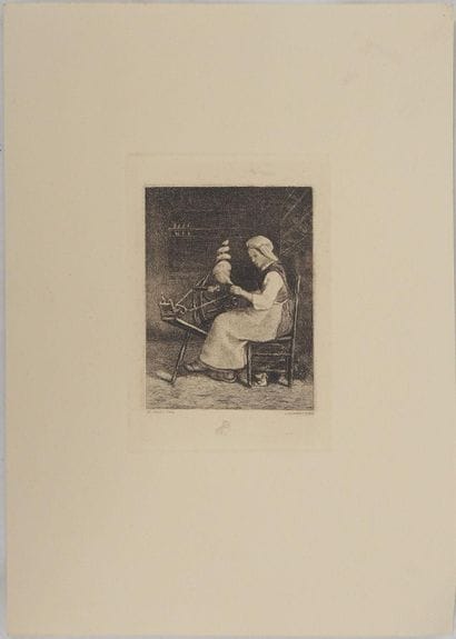 Jean François MILLET (1814-1875)
La fileuse
Gravure...