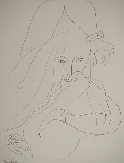 D'après Henri MATISSE (1869-1954)
Pause lascive,...