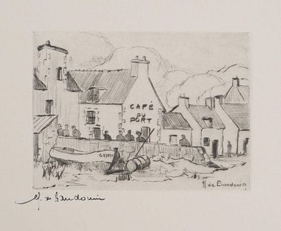DE BAUDOUIN (20th century)
Le café du port
Original...
