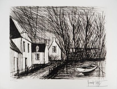 Bernard BUFFET (1928-1999)
Breton houses,...