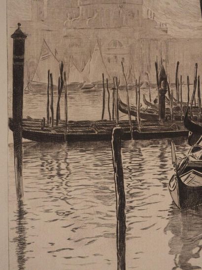 Pierre GUSMAN (1862-1942)
Venice, The Gondolas,...