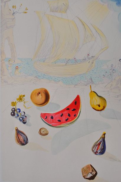 Salvador DALI (1904-1989)
Boats and fruit,...
