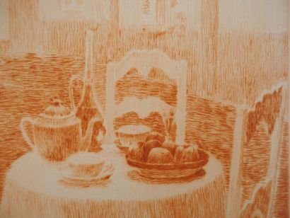Henri LE SIDANER (1862-1939)
The pink tablecloth,...