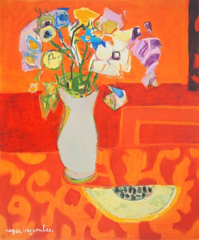 Roger BEZOMBES (1913-1994)
Bouquet and melon,...