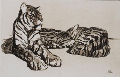 Mathurin MEHEUT (1882 - 1958)
Le Tigre, 1911
Lithographie...