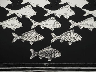 M.C. ESCHER (1898-1972)
Between Sky and Water,...