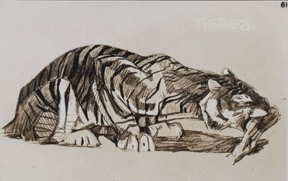 Mathurin MEHEUT (1882 - 1958)
Le Tigre, 1911
Lithographie...