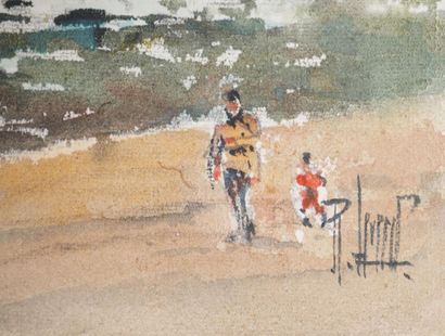 René LEVERD (1872-1938)
Bathing under the...