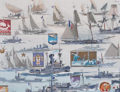 MARIN MARIE (1901- 1987)
Les petits bâtiments,...