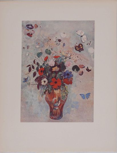 Odilon REDON (1840-1916)
Flowers and butterfly
Heliogravure
Signed...