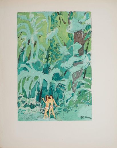 Jean-Gabriel DOMERGUE (1889-1968)
Tahitiennes...