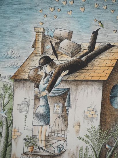 Raymond PEYNET (1908-1999)
Lovers: snack...