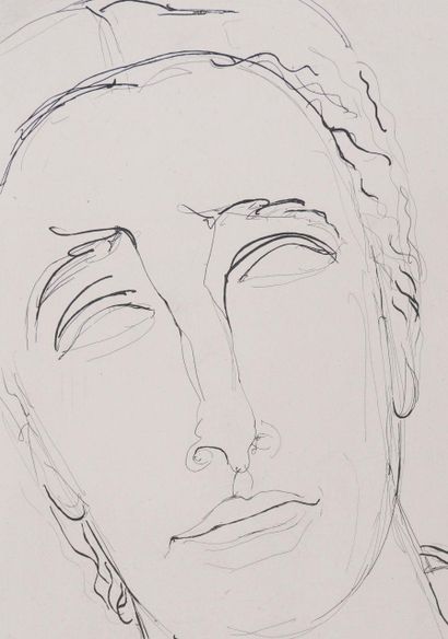 Henry DE WAROQUIER (1881-1970)
Dreaming Portrait,...