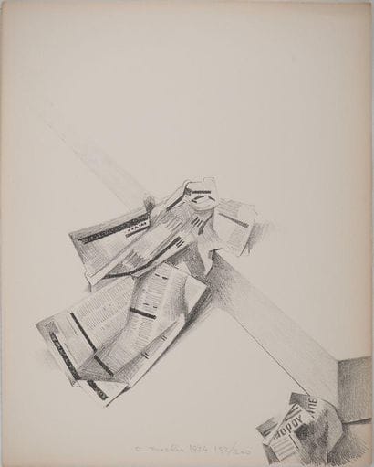 Costa TSOCLIS (1918-2006)
Piece of newspaper,...