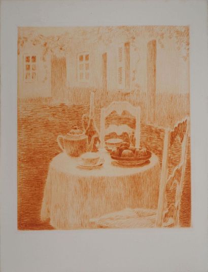 Henri LE SIDANER (1862-1939)
The pink tablecloth,...