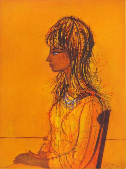 Jean CARZOU (1907-2000)
Female profile, 1962
Original...