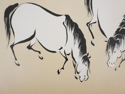 After Mokuchu URUSHIBARA (1888-1953)
Horses...
