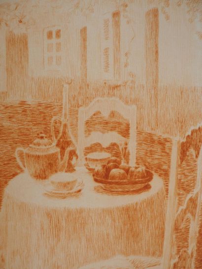 Henri LE SIDANER (1862-1939)
The pink tablecloth,...