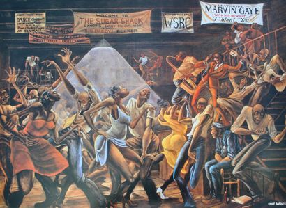 Ernie BARNES (1938-2009)
Sugar Shack (Marvin...
