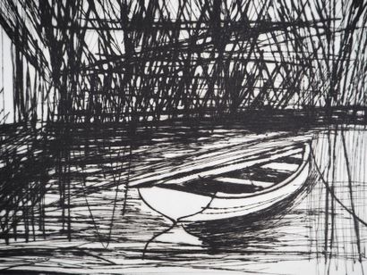 Bernard BUFFET (1928-1999)
Breton houses,...