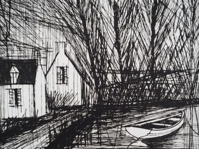 Bernard BUFFET (1928-1999)
Breton houses,...