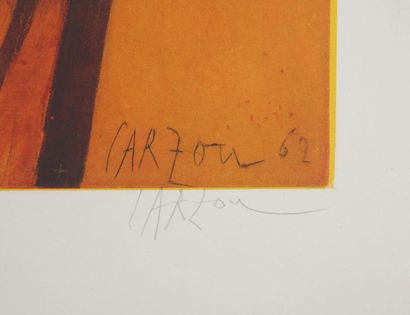 Jean CARZOU (1907-2000)
Female profile, 1962
Original...