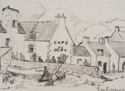 DE BAUDOUIN (20th century)
Le café du port
Original...