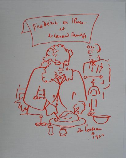 Jean COCTEAU (1889-1963)
Cook preparing duck,...
