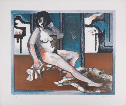 Roger CRUSAT (1917-1994)
Nude at the salon,...