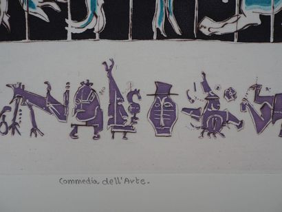 Mordecaï MOREH (né en 1937)
Comedia dell'Arte
Gravure...