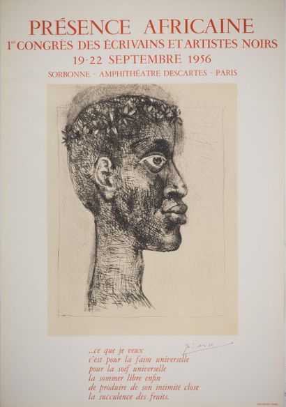 Pablo PICASSO (1881-1973)
Présence africaine,...