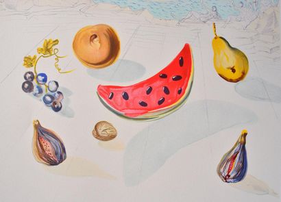 Salvador DALI (1904-1989)
Boats and fruit,...