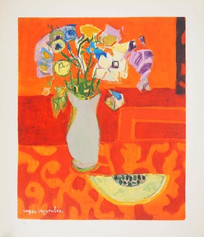 Roger BEZOMBES (1913-1994)
Bouquet and melon,...