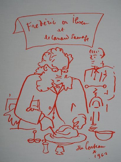 Jean COCTEAU (1889-1963)
Cook preparing duck,...
