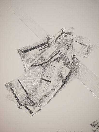 Costa TSOCLIS (1918-2006)
Piece of newspaper,...