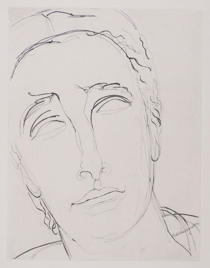 Henry DE WAROQUIER (1881-1970)
Dreaming Portrait,...