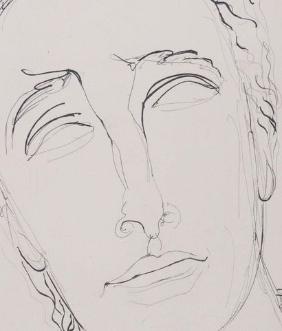 Henry DE WAROQUIER (1881-1970)
Dreaming Portrait,...