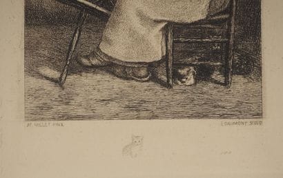 Jean François MILLET (1814-1875)
La fileuse
Gravure...