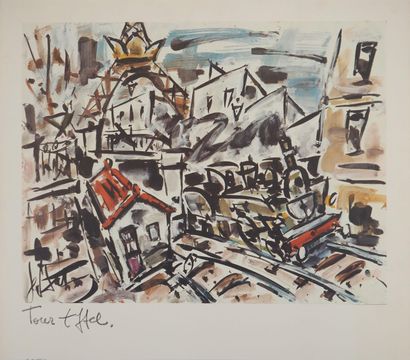 Gen PAUL (1895-1975)
Eiffel Tower, Paris
Lithograph...