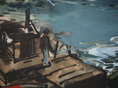 Maurice DE VLAMINCK(1876-1958)
Berges, 1951
Etching...