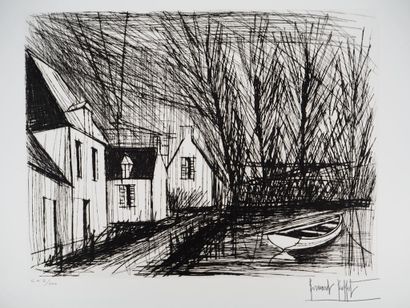 Bernard BUFFET (1928-1999)
Breton houses,...
